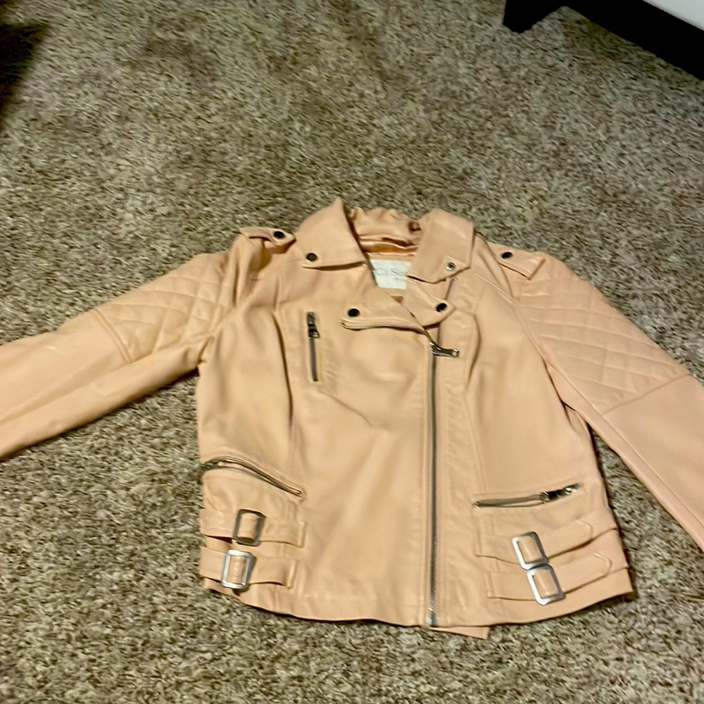 Ci Sono Vegan Leather Women’s Pink Jacket